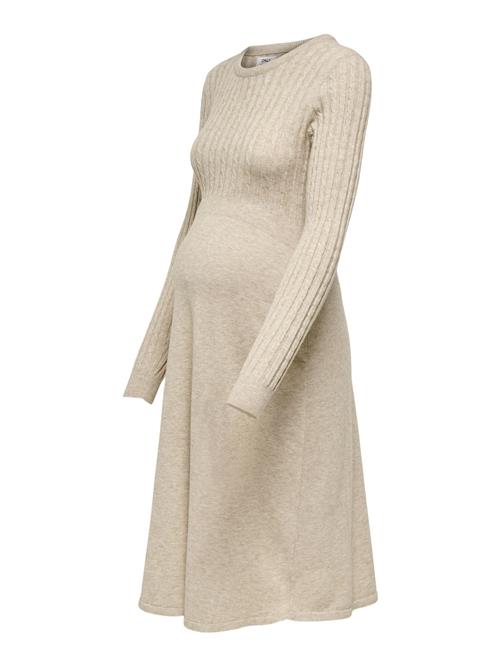 Only Maternity Strikkjole 'OLMFia'  lysebrun