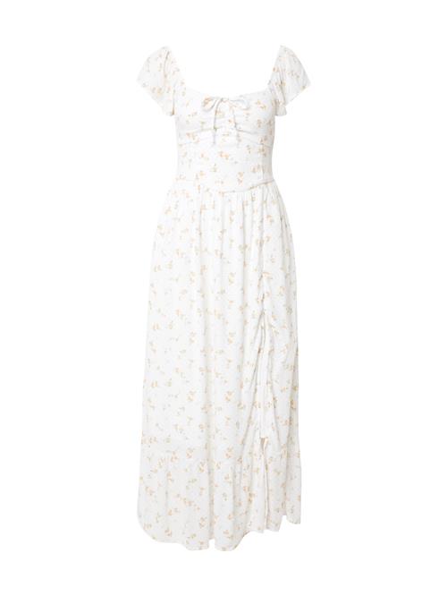 HOLLISTER Kjole  gylden gul / smaragd / hvid