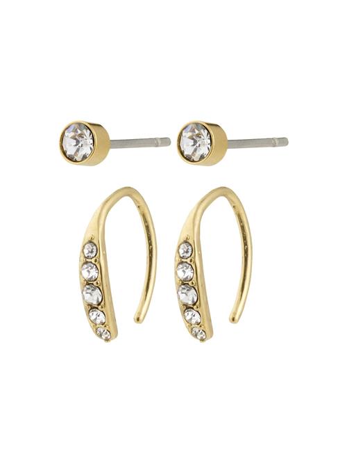 Pilgrim Øreringe 'Gionni'  guld / transparent