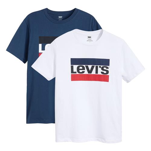 LEVI'S ® Bluser & t-shirts  mørkeblå / hvid