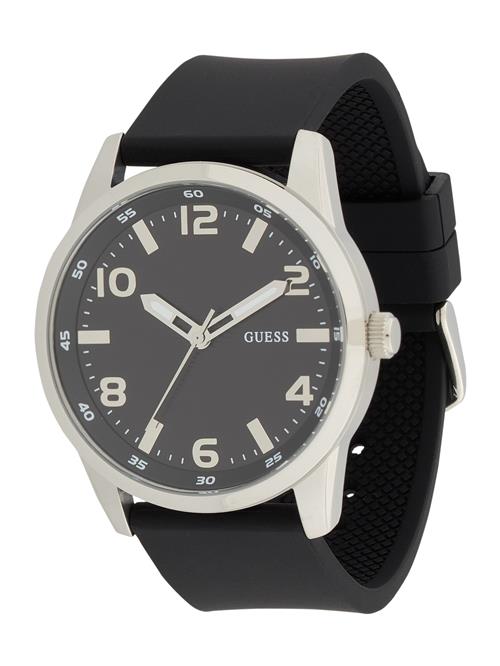 GUESS Analogt ur 'Monte'  sort / sølv / hvid