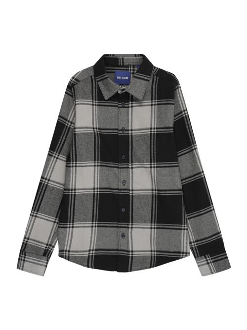 Only & Sons Junior Skjorte 'OSJGUDMUND'  lysegrå / grå-meleret / sort