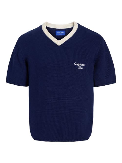 JACK & JONES Pullover  natblå / hvid