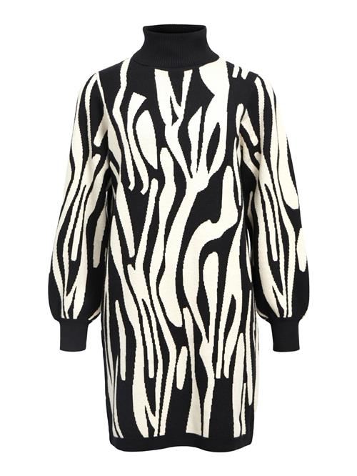 OBJECT Strikkjole 'RAY'  sort / uldhvid