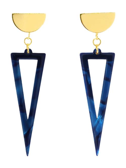 Fräulein Wunder Øreringe  mørkeblå / guld / sort