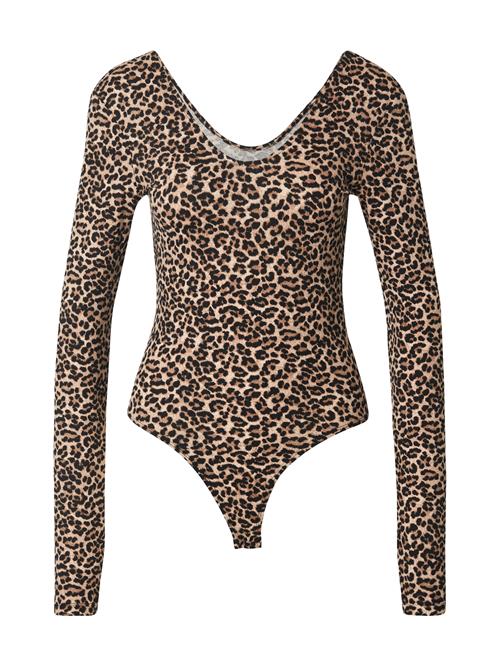 ONLY Shirtbody 'ONLLIVE LOVE'  creme / mørkebeige / sort