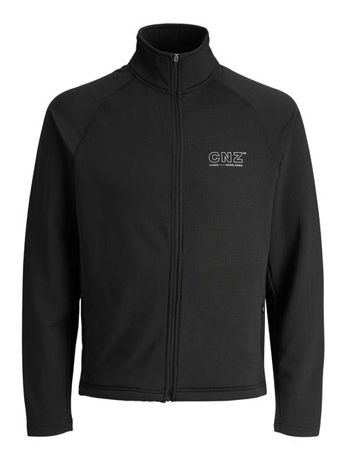 JACK & JONES Sweatjakke 'CNZ'  sort / hvid