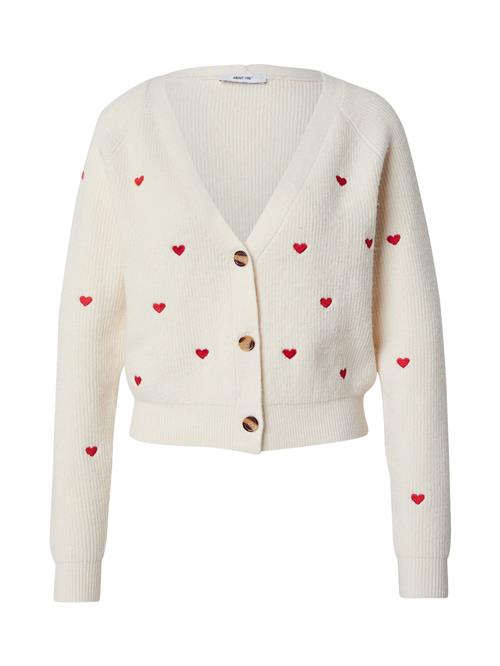 ABOUT YOU Cardigan 'Lana'  rød / hvid