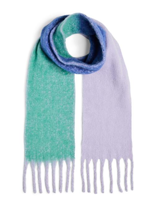 PIECES Sjal 'PCBEA'  mørkeblå / græsgrøn / lilla
