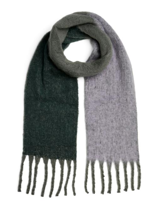 PIECES Sjal 'PCBEA'  grå-meleret / mørkegrøn / grøn-meleret