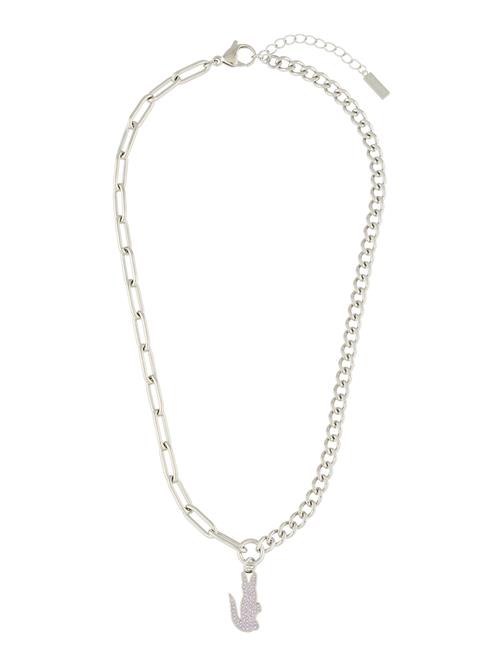 LACOSTE Kæde 'Crocodile'  lilla / sølv