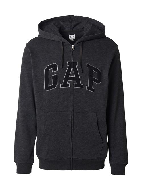 GAP Sweatjakke 'HERITAGE'  lysegrå / mørkegrå / sort