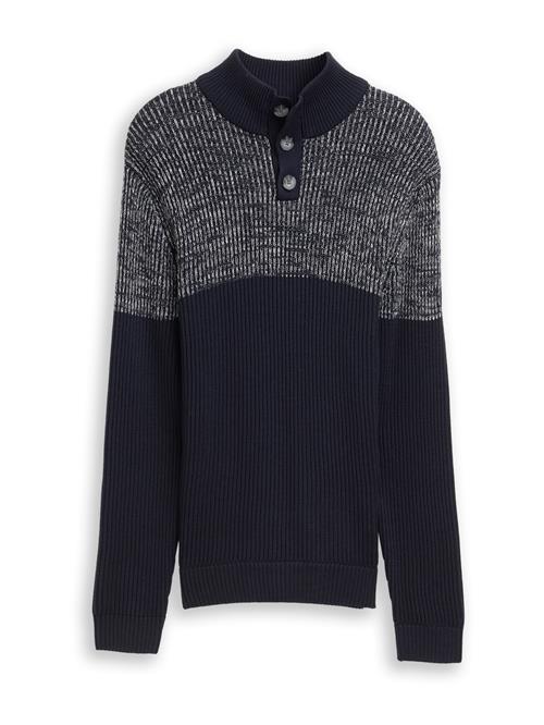 TOM TAILOR Pullover  mørkeblå / hvid