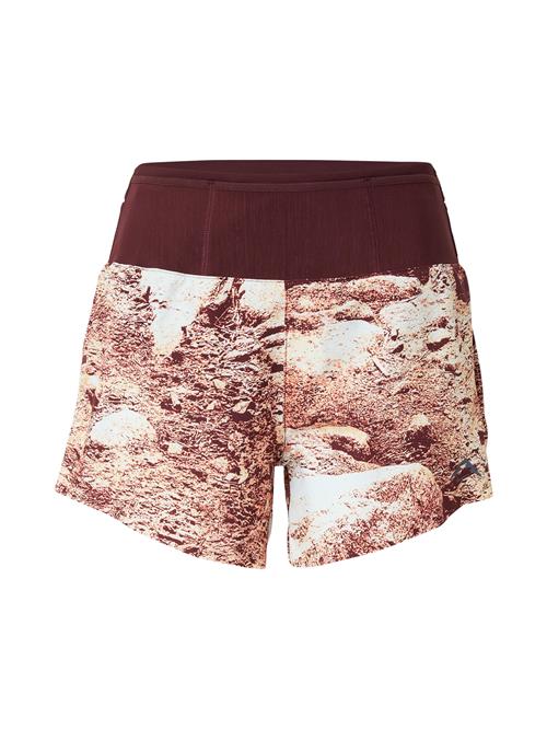 NIKE Sportsbukser 'TRAIL'  laks / burgunder / hvid