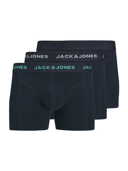 JACK & JONES Boksershorts 'JACCONOR'  mørkeblå / jade / hvid
