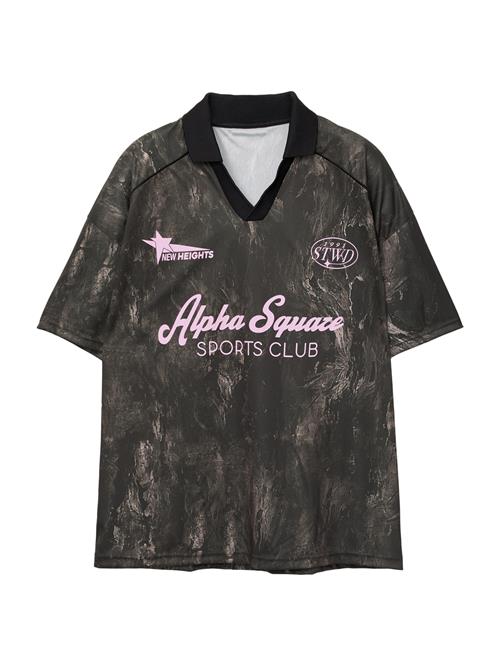 Pull&Bear Bluser & t-shirts 'STWD ALPHA SQUARE SPORTS'  beige / mørkebrun / lyserød