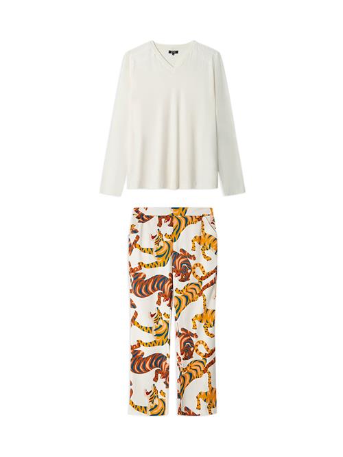 Gisela Pyjamas  ecru / orange / orangerød