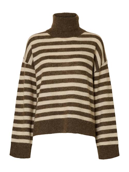 SELECTED Pullover 'SLFLulu'  ecru / choko