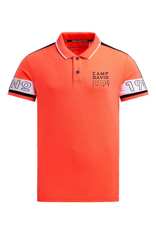 CAMP DAVID Bluser & t-shirts  grå / neonorange / sort / hvid