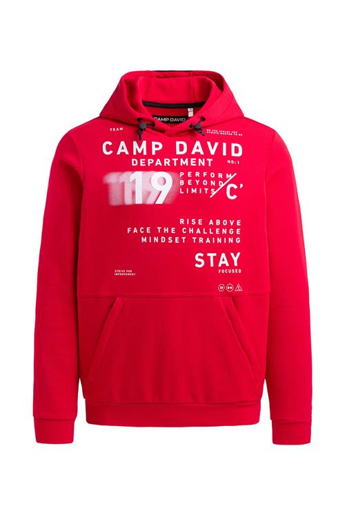 CAMP DAVID Sweatshirt  rød / hvid