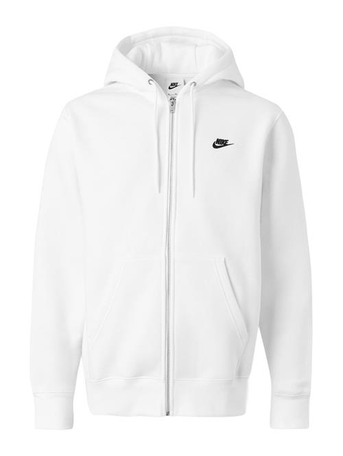 Nike Sportswear Sweatjakke 'CLUB'  hvid