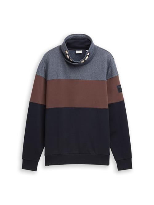 TOM TAILOR Sweatshirt  marin / blå-meleret / brun