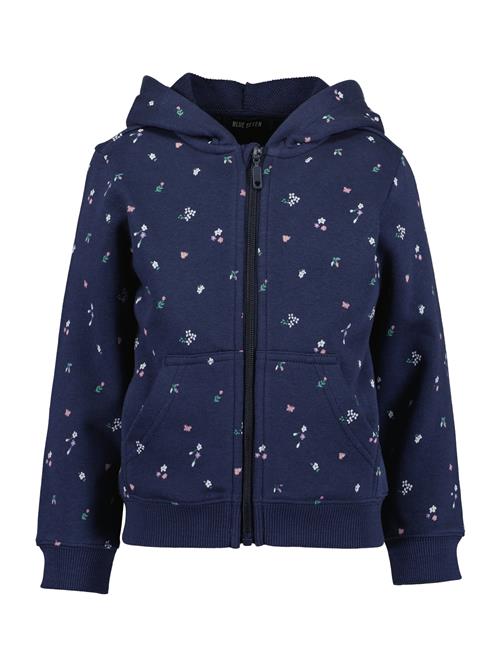 BLUE SEVEN Sweatjakke  mørkeblå / grøn / lyserød / hvid