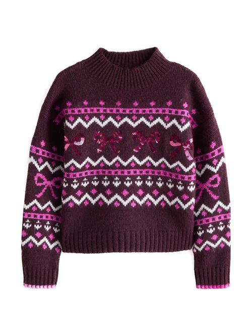 Next Pullover  cyclam / lys pink / hvid