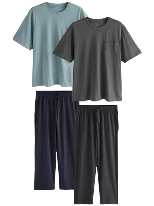 Next Pyjamas lang  antracit / mørkegrå / jade / gran