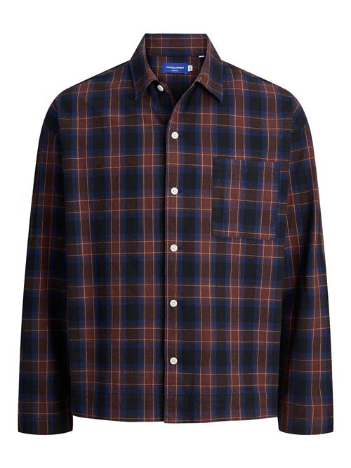 JACK & JONES Skjorte  navy / bordeaux
