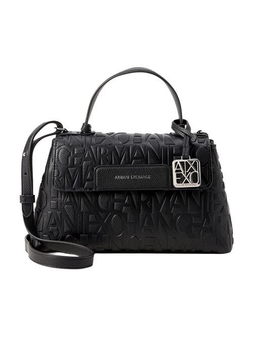 ARMANI EXCHANGE Håndtaske 'LIZ PEBBLE'  sort / sølv