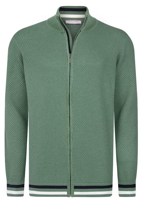 Felix Hardy Cardigan  grøn / sort / hvid
