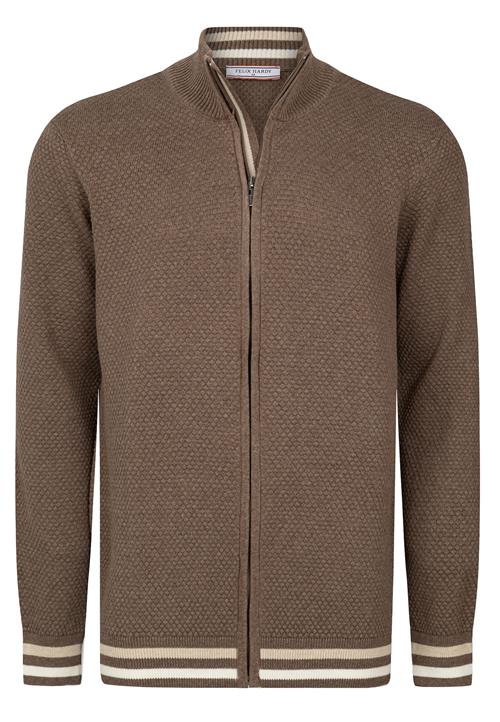Felix Hardy Cardigan  brun / hvid