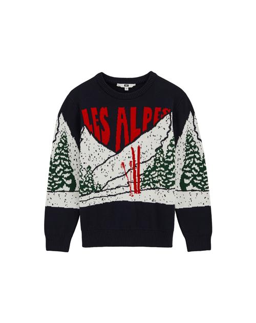 WE Fashion Pullover  mørkeblå / rød / hvid