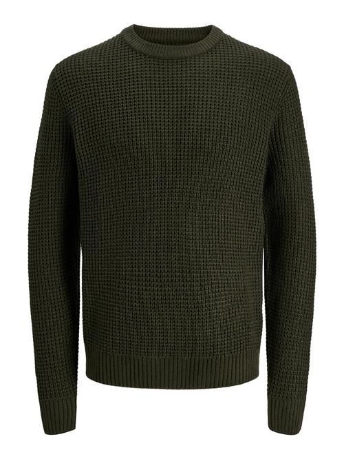 JACK & JONES Pullover 'JJGLOBAL'  mørkegrøn