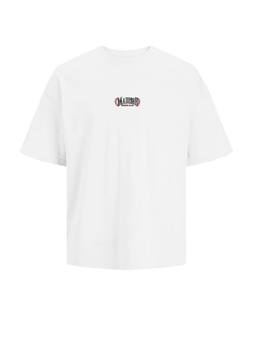 JACK & JONES Bluser & t-shirts 'JORMADISON'  mørkerød / sort / hvid