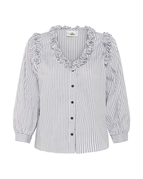 KAREN BY SIMONSEN Bluse 'Beatrice '  sort / hvid