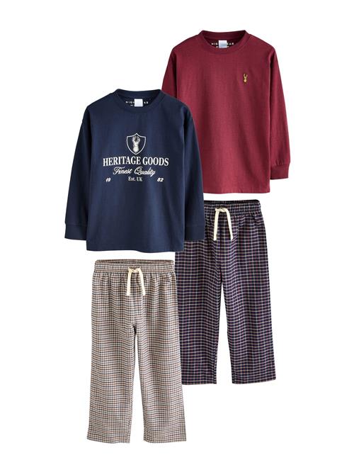 Next Nattøj  navy / bordeaux / hvid