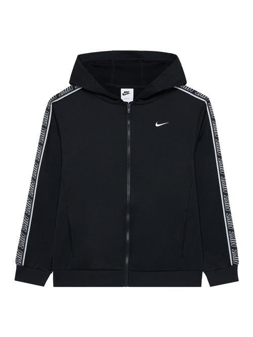 Nike Sportswear Sweatjakke 'CLUB+'  sort / hvid
