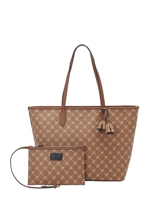 JOOP! Shopper  lysebrun / hvid