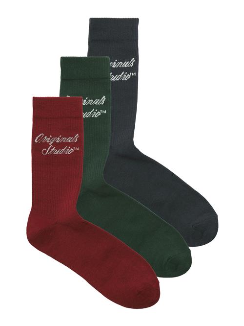 JACK & JONES Sokker 'JACNORREBRO'  marin / gran / vinrød / hvid