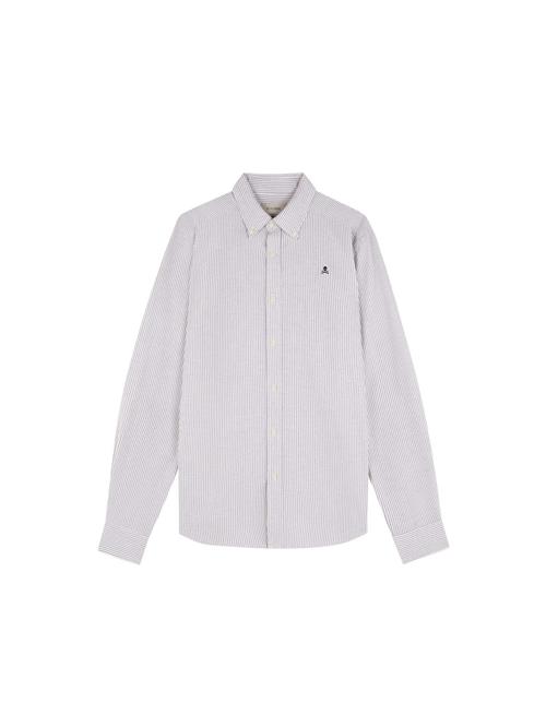 Scalpers Skjorte 'New Oxford'  burgunder / hvid