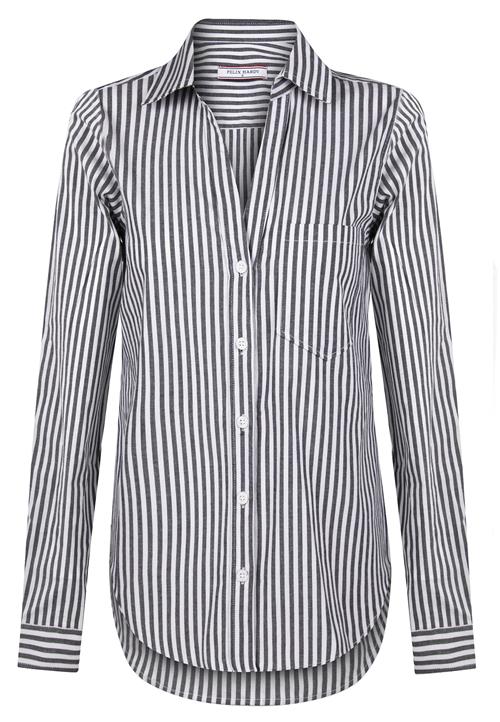 Felix Hardy Bluse  grå-meleret / hvid