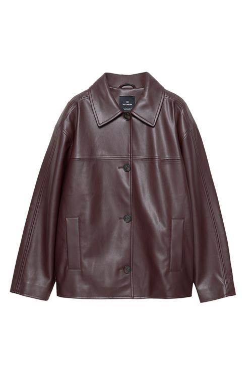 Pull&Bear Overgangsjakke  burgunder