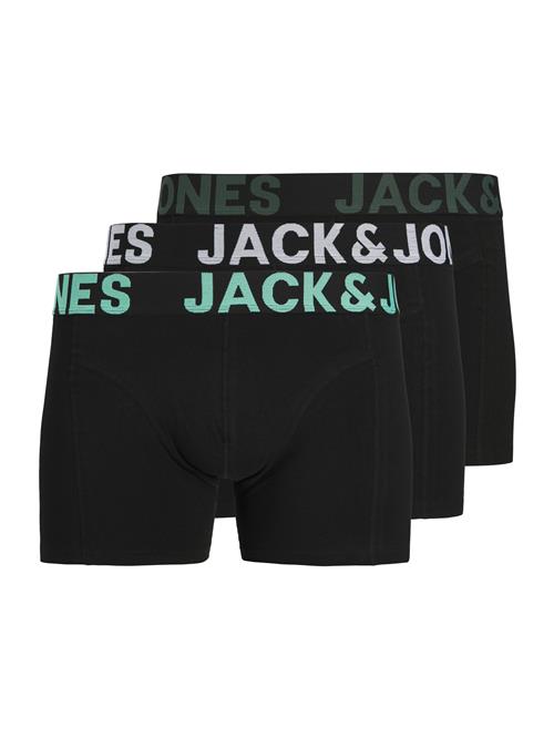 JACK & JONES Boksershorts 'JACELIAS'  mørkegrøn / sort / hvid