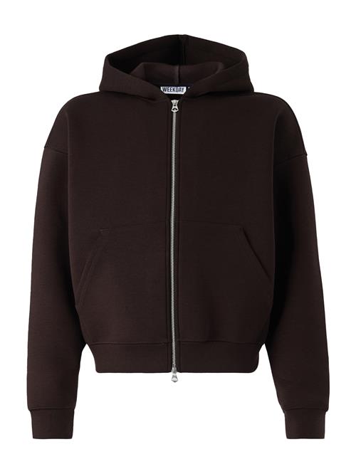 WEEKDAY Sweatjakke 'Simon'  mørkebrun