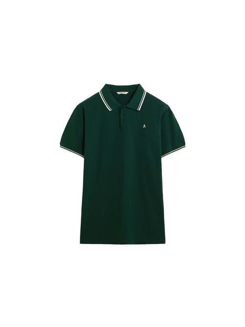 Scalpers Bluser & t-shirts 'Sportif'  mørkegrøn / hvid