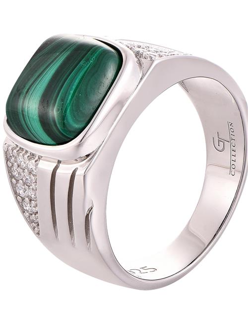 GT Collection Ring 'MALACHITE'  grøn / sølv