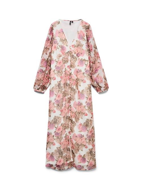 VERO MODA Kjole 'VMSmilla'  oliven / lyserød / eosin / hvid