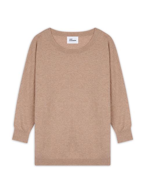 JUST CASHMERE Pullover 'Rebecca'  mørkebeige